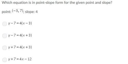 Which equation is in point-slope form for the given point and slope?