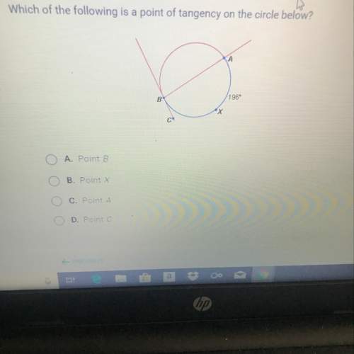 Which of the following is a point of tangency on the circle below?
