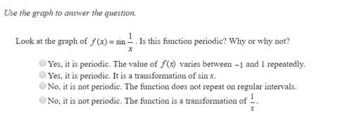 Look at the graph of f(x) = sin 1/x. is this function periodic? why or why not?