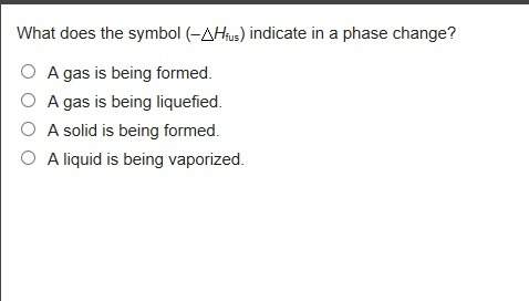 What does the symbol (–hfus) indicate in a phase change?