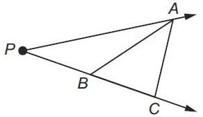 Due ! 15 points for any answer in the figure, point p will be the center of a dilation of triangle