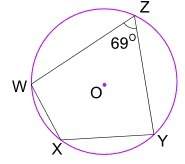 What is the measure of arc wzy? question 2 options: 138° 111° 222° 69°