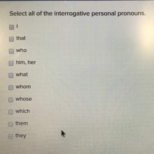 Select all of the interrogative personal pronouns