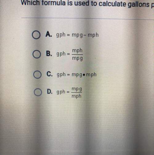 Which formula is used to calculate gallons per hour (gph)?