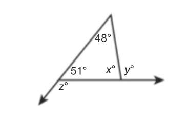 1. given the triangle below, answer the following questionsa. what is the value of x? b. what is the