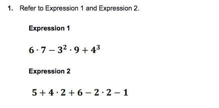 Insert the parentheses in expresion 2 so that it has value of 19 then show why your expression has v