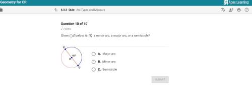 [will give brainliest] given o below, is pq a minor arc, a major arc, or a semicircle?