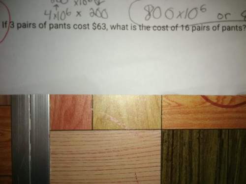 If 3 pairs of pants cost $63 what is the cost of 16 pairs of pants?