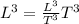 L^{3} = \frac{L^{3} }{T^{3}} T^{3}