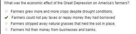What was the economic effect of the great depression on america’s farmers?