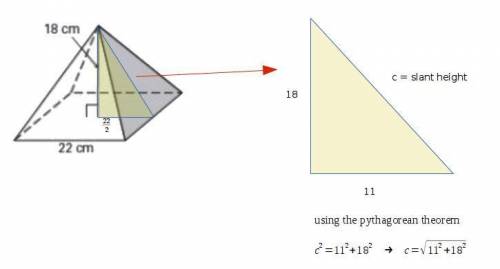 Pyramids and cones (finding surface area).  !
