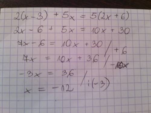 13. find the value of x in the equation 2 (x 3) 5x 5 (2x 6)a. -12b. 2c. 12
