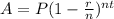A=P(1-\frac{r}{n})^{nt}