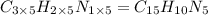 C_{3\times 5}H_{2\times 5}N_{1\times 5}=C_{15}H_{10}N_5