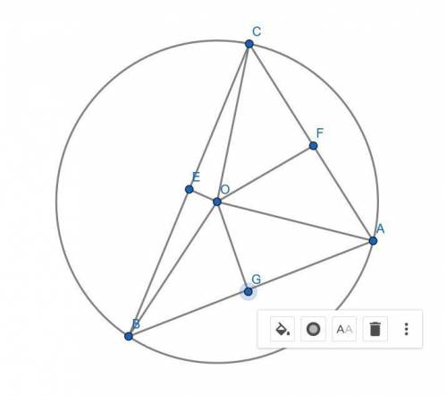 True or false the center of the circumscribed circle about a triangle is equidistant to the vertices