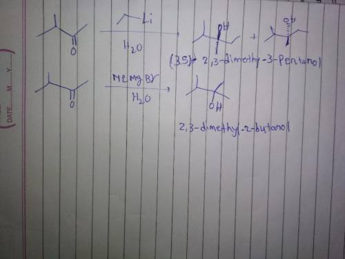 How many stereoisomers are obtained from the reaction of 3-methyl-2-butanone with each of the follow