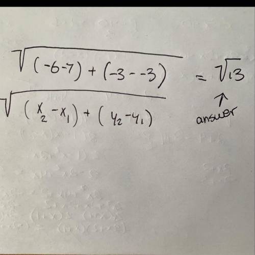 Find the distance between the points (7, -3)and ( -6, -3)