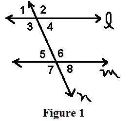 Give an example for a pair of alternate interior angles, a pair of corresponding angles, and a pair