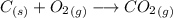 C_{(s)}+O_{2}_{(g)} \longrightarrow CO_{2}_{(g)}