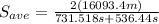 S_{ave}=\frac{2(16093.4 m)}{731.518 s +536.44 s}