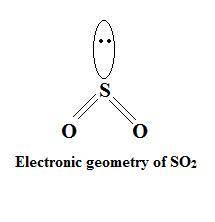 How many total valence electrons are not bonding for the central atom in the molecule of sulfur diox