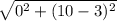 \sqrt{0^2+(10-3)^2}
