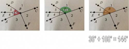 if m∠ebd = 36° and m∠dbc = 108° find m∠ebc