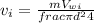 v_{i} = \frac{mV_{wi}}{frac{\pi d^{2}}{4}}