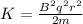 K = \frac{B^{2}q^{2}r^{2}}{2m}