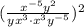 (\frac{x^{-5}y^2}{yx^3\cdot x^3y^{-5}})^2