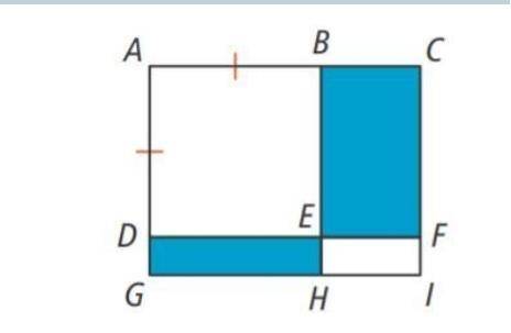 The area of abed is 49 square units. given agequals9 units and acequals10 units, what fraction of th