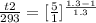 \frac{t2}{293}= [\frac{5}{1}]^{\frac{1.3-1}{1.3} }