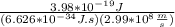 \frac{3.98*10^{-19}J}{(6.626*10^{-34}J.s)(2.99*10^{8}\frac{m}{s})}