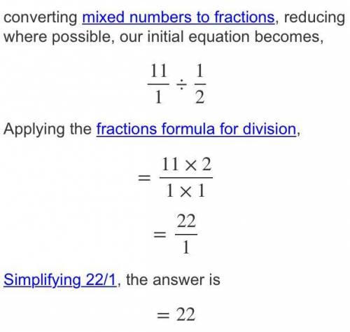 Divide whole number by fraction 11/ 6/12