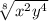 \sqrt[8]{x^2y^4}