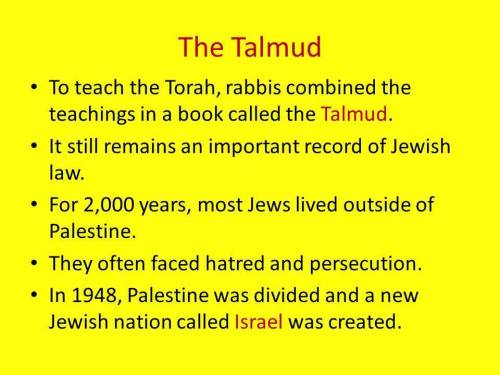 20 points!  how does the talmud show that studying jewish sacred writings is an important part of ju