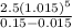 \frac{2.5(1.015)^5}{0.15-0.015}