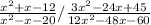 \frac{ x^{2} +x-12}{ x^{2} -x-20}/  \frac{ 3x^{2} -24x+45}{ 12x^{2} -48x-60}