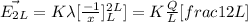 \vec{E_{2L}} = K\lambda[\frac{- 1}{x}]_{L}^{2L}] = K\frac{Q}{L}[frac{1}{2L}]