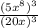 \frac{(5x^8)^3}{(20x)^3}