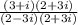 \frac{(3+i)(2+3i)}{(2-3i)(2+3i)}