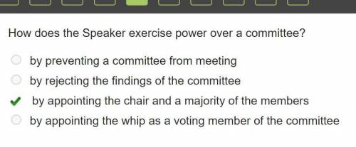 How does the speaker exert power over a committee