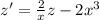 z'=\frac{2}{x}z-2x^3
