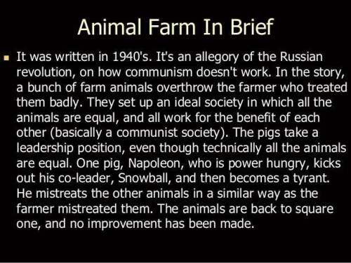 Read the passage from chapter 5 of animal farm. that evening squealer explained privately to the oth