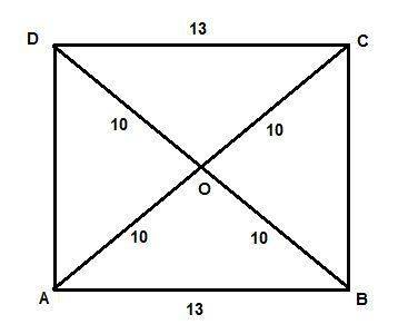 In a quadrilateral abcd, ab || dc and ad || bc. find the perimeter of triangle cod if the diagonals