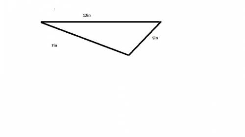 Can a triangle be drawn with the following side lengths?  why or why not?  7 in., 5 in., 12 in.