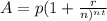 A=p(1+\frac{r}{n)^{nt} }