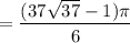 =\dfrac{(37\sqrt{37}-1)\pi}6