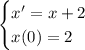 \begin{cases}x'=x+2\\x(0)=2\end{cases}