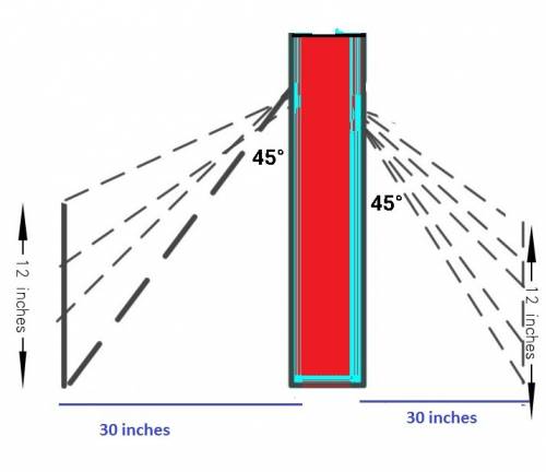 A12-inch object is placed 30 inches in front of a plane mirror. a ray of light from the object strik